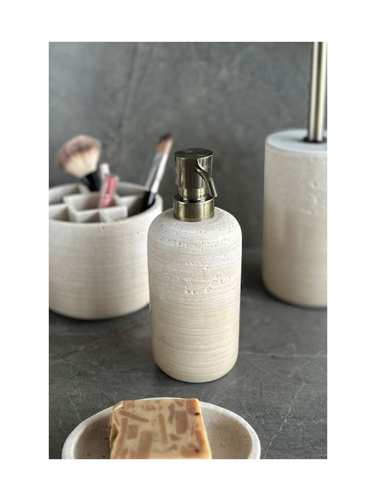 SteweHome Bathroom Accessory Set Resin Beige 5 Pieces