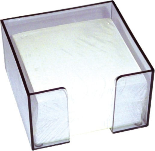 Alte Produkte Lokale Kunststoff Papierwürfel-Halter 9x9x7 cm Transparent