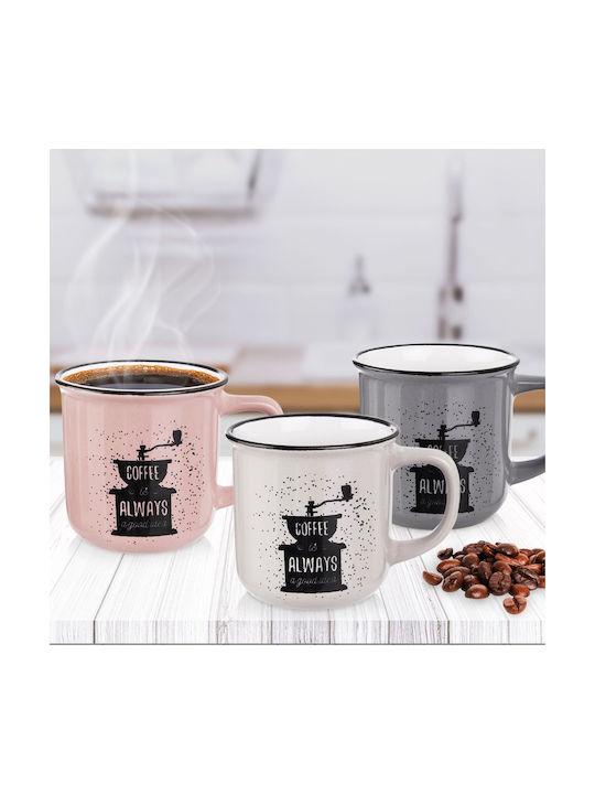 Orion Cană Ceramică Maro 370ml 3 Bucăți