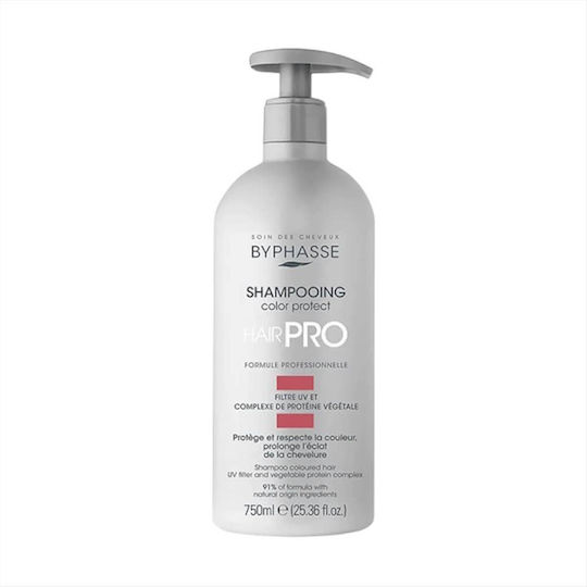 Byphasse Hair Pro Color Protect Sampon de Păr Păstrarea Culorii și Strălucire pentru Vopsit Păr 750ml