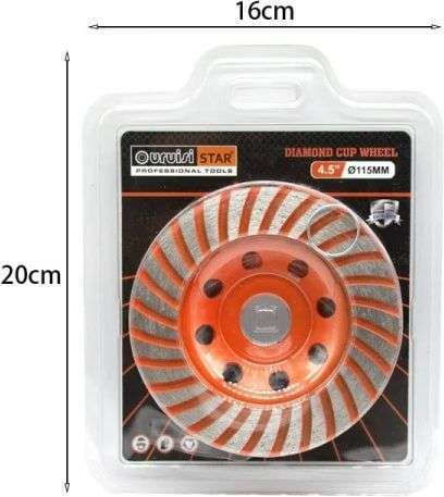 Uruisi Star Schleifscheiben Für Baumaterialien 4.5” Ø115mm – Diamond Cup Wheel 47142