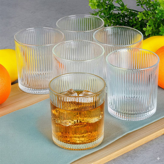 Vilde Set of Cocktail/Drinking Water Whiskey Glasses Glass 310ml 6 Pieces