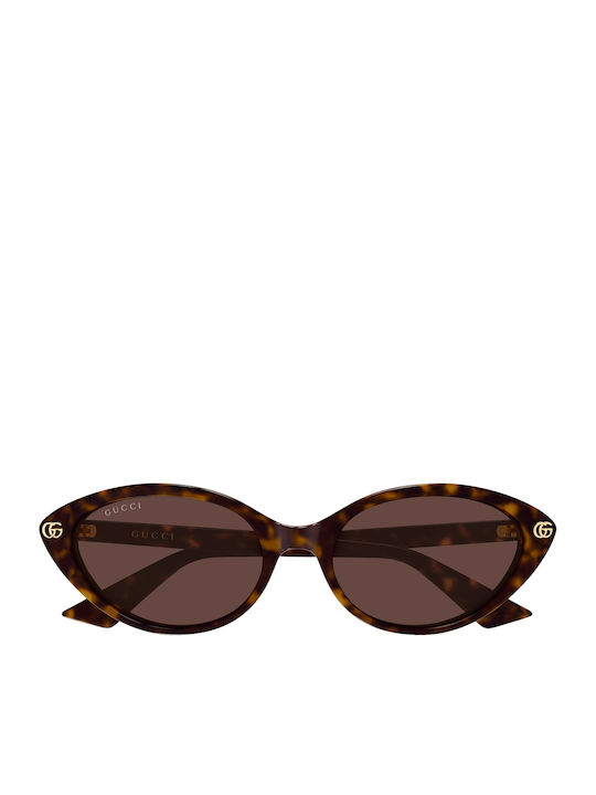 Gucci Unisex Sunglasses with Brown Horn-Rimmed Frame and Brown Lens GG2110S 002