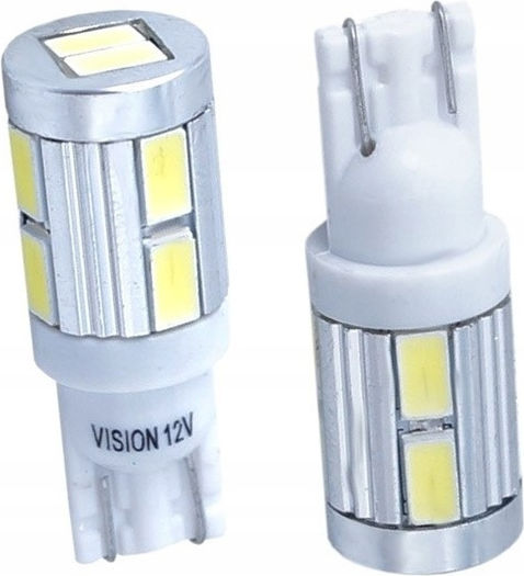 W5w Lămpi Auto Led T10 12v 6000k Alb Rece 10x Smd Canbus Vision