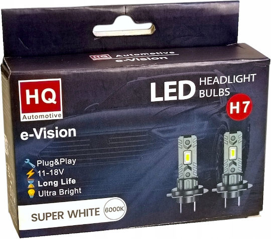 H7 Lămpi Auto LED Alb Super 6000K Plug Play Canbus Hq Automotive