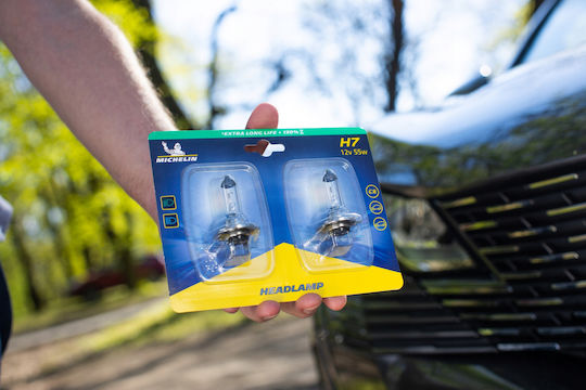 H7 Michelin 12v 55w Крушки За Автомобил С Допълнителен Живот +130% Повече Светлина