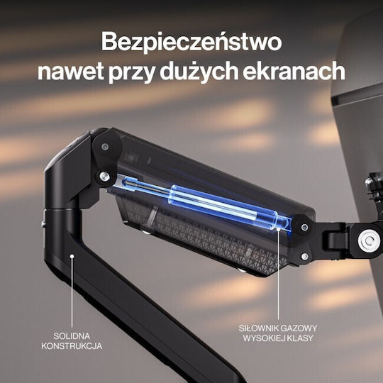 Endorfy Atlas GS Single Βάση Γραφείου Οθόνης έως 35" με Βραχίονα Γκρι