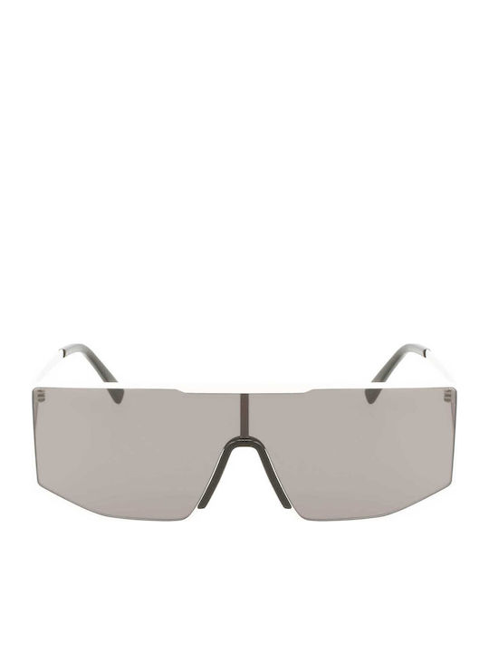 Lacoste Unisex Sunglasses With White Metallic Frame And Grey Lens