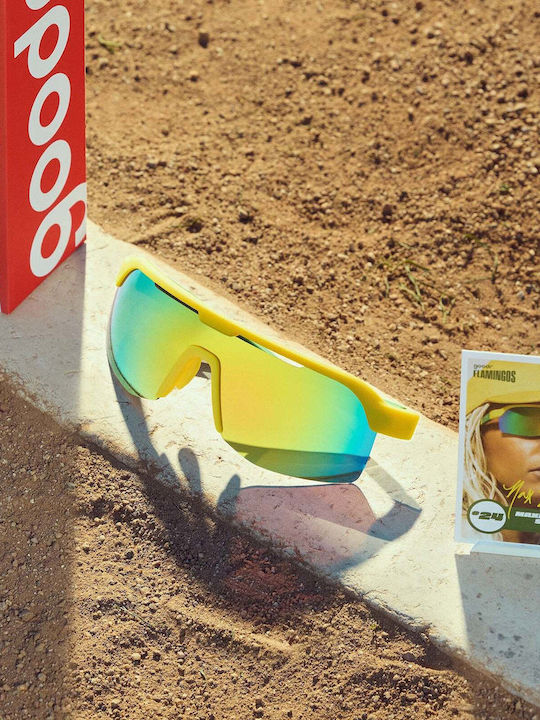 Goodr Unisex Γυαλιά Ηλίου με Κίτρινο Σκελετό και Πολύχρωμο Φακό G00890-BLG-01