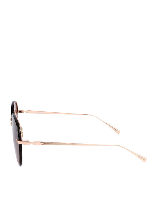 Scotch & Soda Damen Sonnenbrille mit Gold Metall Gestell und Rosa Verlaufsfarbe Linse SS5016-401