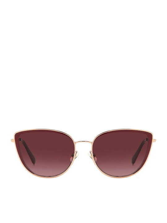 Kate Spade Γυναικεία Γυαλιά Ηλίου με Χρυσό Μεταλλικό Σκελετό και Μπορντό Ντεγκραντέ Φακό STACIGSAU2F63