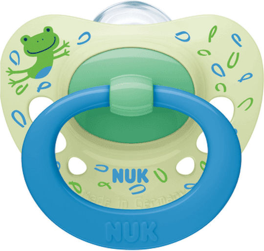 Nuk Signature Orthodontic Pacifier Silicone with Case Flowers - Pink for 6-18 months
