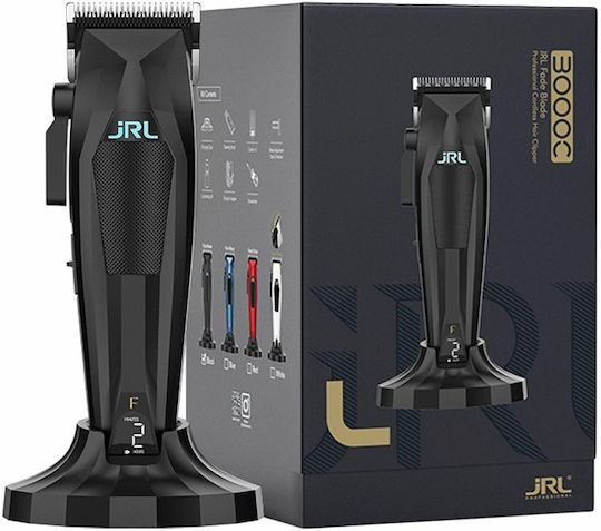 jRL 3000C Επαγγελματική Επαναφορτιζόμενη Κουρευτική Μηχανή Μαύρη jrl.30bl