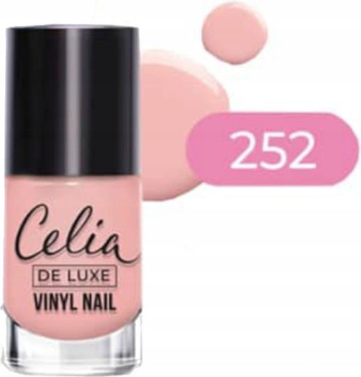 Celia De Luxe Glossy Pink Nail Polish 252 10ml