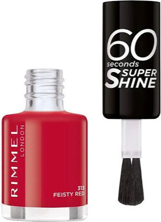 Rimmel 60 Seconds Super Shine Polish Лак за Нокти Дълготраен Бързо съхнещо 313 Избухлив 8мл