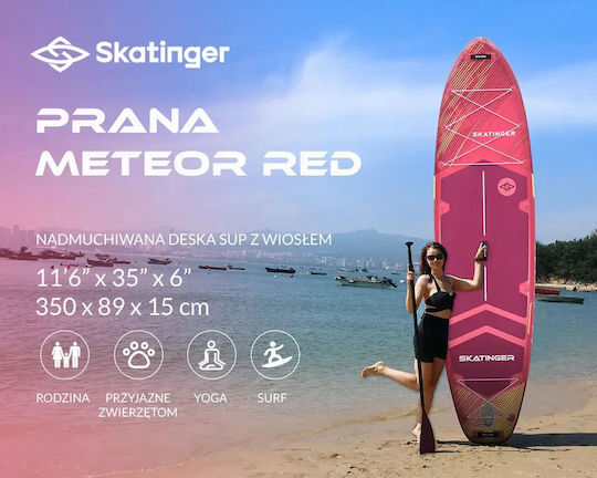 Skatinger Prana Aufblasbare SUP Board mit Länge 3.5m Rote
