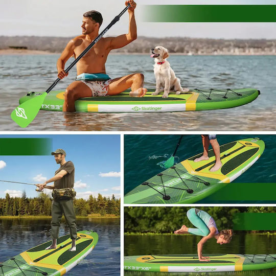 Skatinger Plan S Aufblasbare SUP Board mit Länge 3.35m Grüne