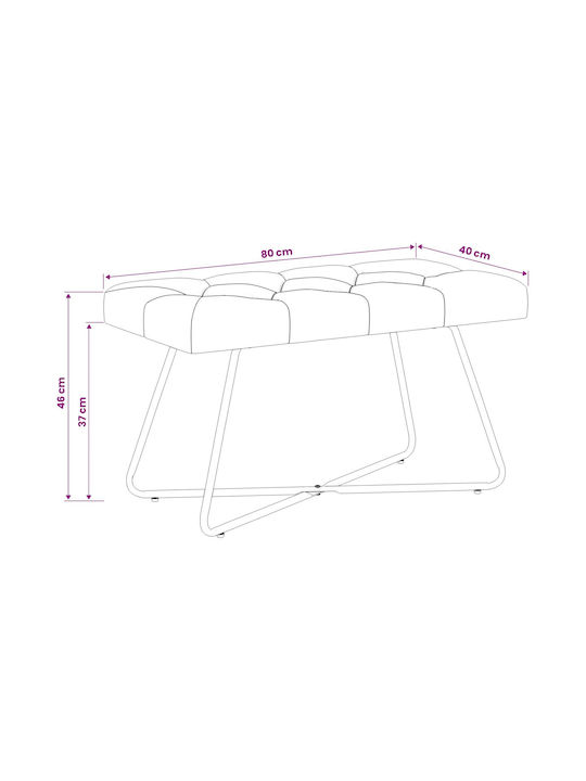 Wooden Dark Green Bench Stool 80x40x46cm