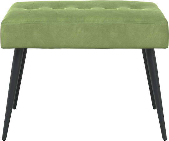 Taburet Tapițat cu Catifea Verde Deschis 60x40x45cm