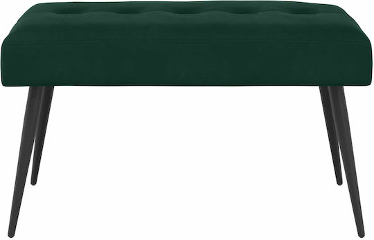 Taburet Tapițat cu Catifea Verde Închis 80x40x46cm
