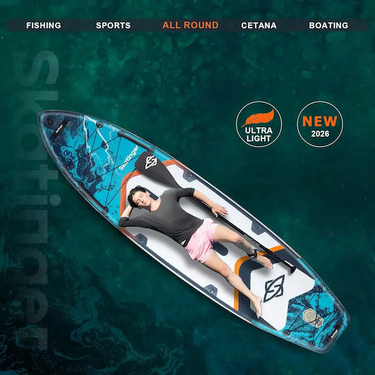 Skatinger Thor Aufblasbare SUP Board mit Länge 3,5 m Blau