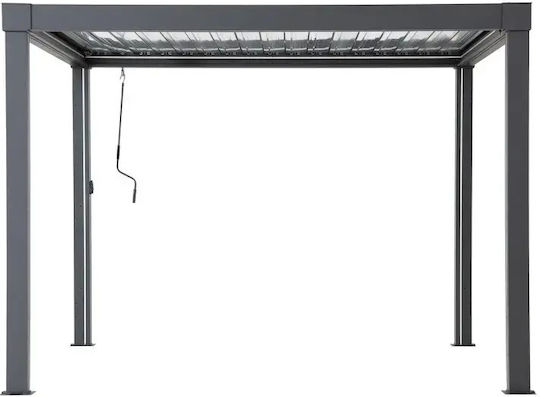 Gartenlaube mit Decke in Grau Farbe 306x306cm