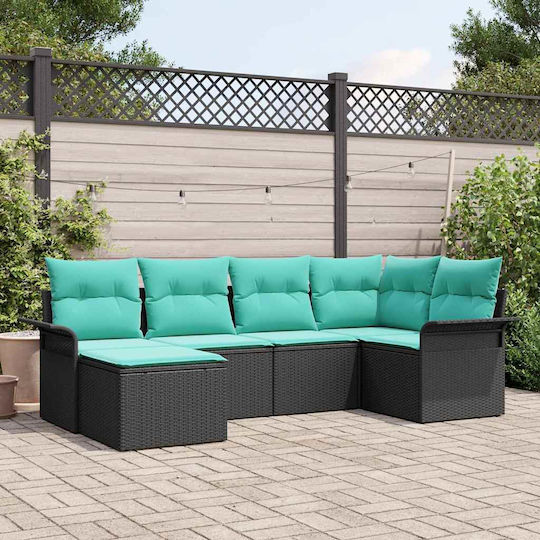 Garten- und Outdoor-Möbelsets 6 Stück mit Kissen