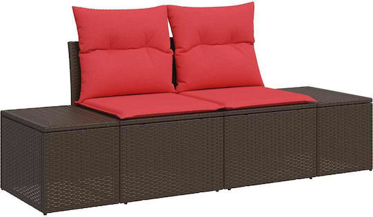 vidaXL Garden & Outdoor Furniture Sets Living Room Set 5 Pieces Brown with Pillows
