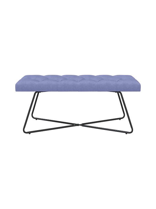 Wooden Blue Denim Bench Stool 46x110x40cm