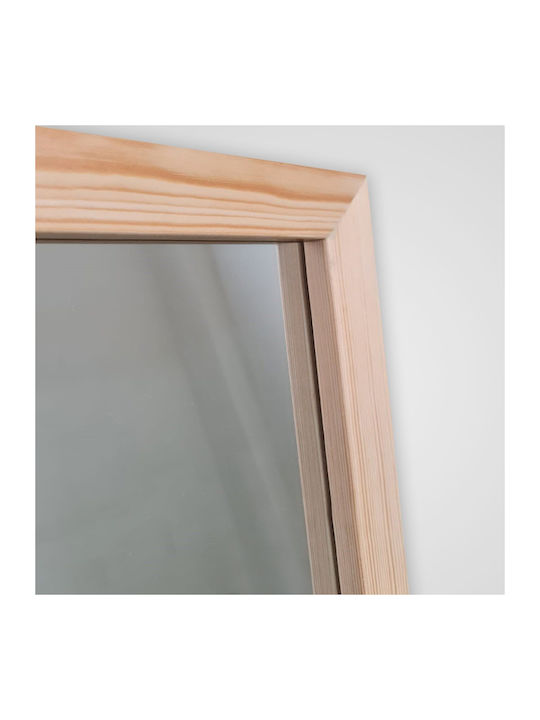 Fratelli Home Leva Καθρέπτης με Καφέ Ξύλινο Πλαίσιο 145x45cm