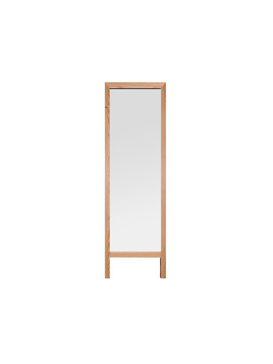 Fratelli Home Leva Καθρέπτης με Καφέ Ξύλινο Πλαίσιο 145x45cm
