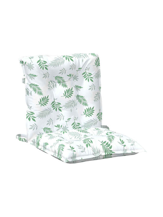 vidaXL Perna Scaunului De Grădină Waterproof Cu Spătar Model Cu Frunze Subțiri 2 Bucăți 50x100 Cm