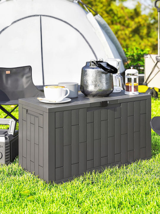 Outsunny Outdoor Storage Box Made of Polypropylene 227lt Grey L106.5xW43xH54.5cm