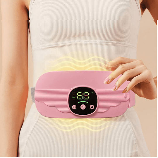 Kimriber Massagegürtel für Taille und Körper mit Vibration und Heizfunktion Rosa
