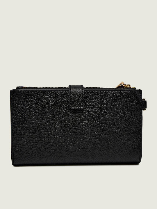 Michael Kors Schwarzes Leder Doppel-Reißverschluss-Handgelenkstasche