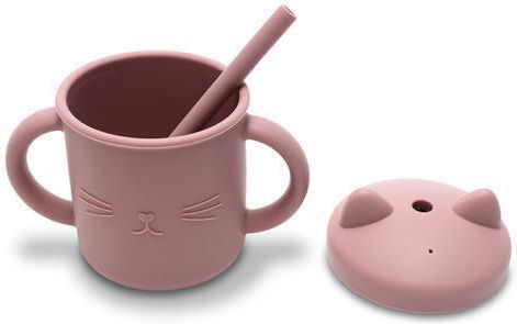 Lorelli Toddler Cup with Handles and Straw Silicone Beige