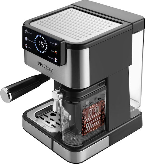Kraft & Dele Espressoare 1500W Presiune 20bar Argintiu KD4292
