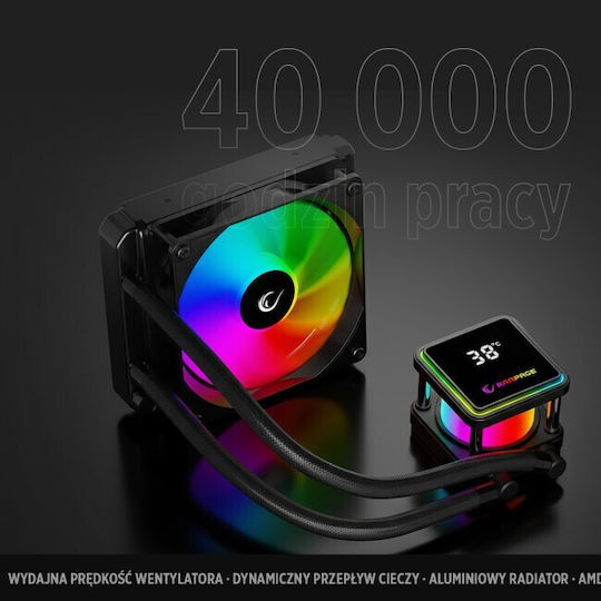 Rampage INFINITE V120 CPU-Kühlerlüfter für Steckdose AM5 mit ARGB Beleuchtung Weiße
