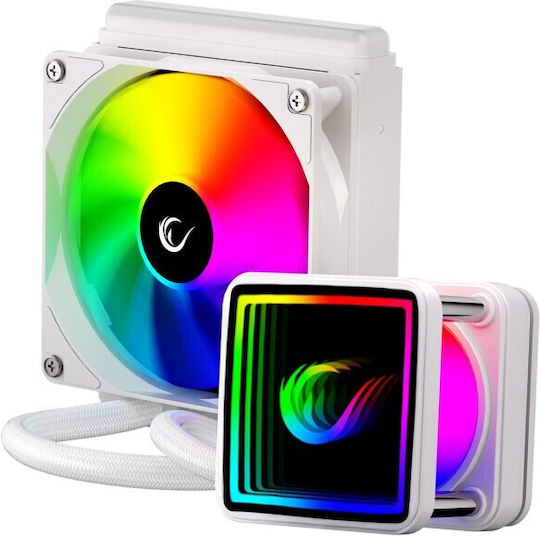 Rampage INFINITE V120 CPU-Kühlerlüfter für Steckdose AM5 mit ARGB Beleuchtung Weiße
