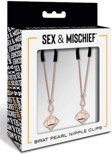 Sportsheets Sex & Mischief Brat Σφιγκτήρες Θηλών σε Χρυσό Χρώμα 2τμχ