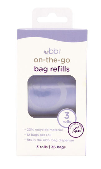 Ubbi Replacement Bags for Bin Blue 36 Pieces