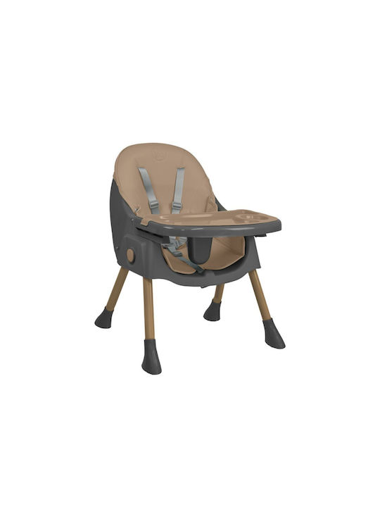 Bebe Stars Comfy Αναδιπλούμενο Καρεκλάκι Φαγητού 2 in 1 με Ρυθμιζόμενο Ύψος Μπεζ
