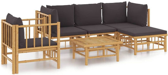 Garten- und Outdoor-Möbelsets 6 Stück mit Kissen