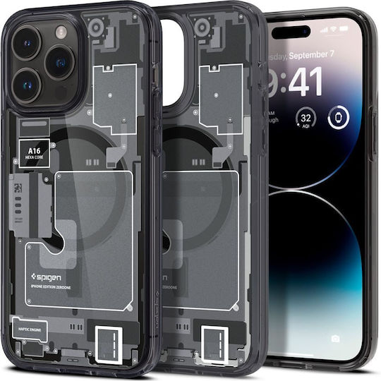 Spigen Zero One Задна Корица Силикон Черен (iPhone 12 / 12 Pro)