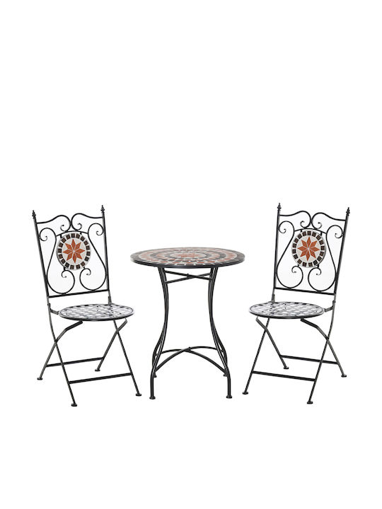 Outsunny Garden & Outdoor Furniture Sets Living Room Set 3 Pieces Orange