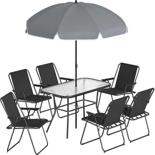 8-Piece Dining Room Set Black
