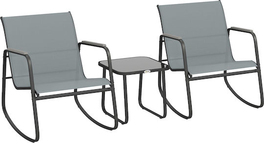 Living Room Set 3 Pieces Gray