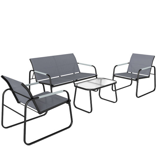 Living Room Set 4 Pieces Gray