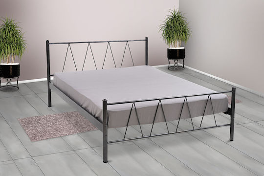 Ίος Metallbett Kupfer für Matratze 90x190cm