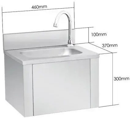 Lappas Professional Hand Sink Wall-Mounted with Foot Valve 1503009